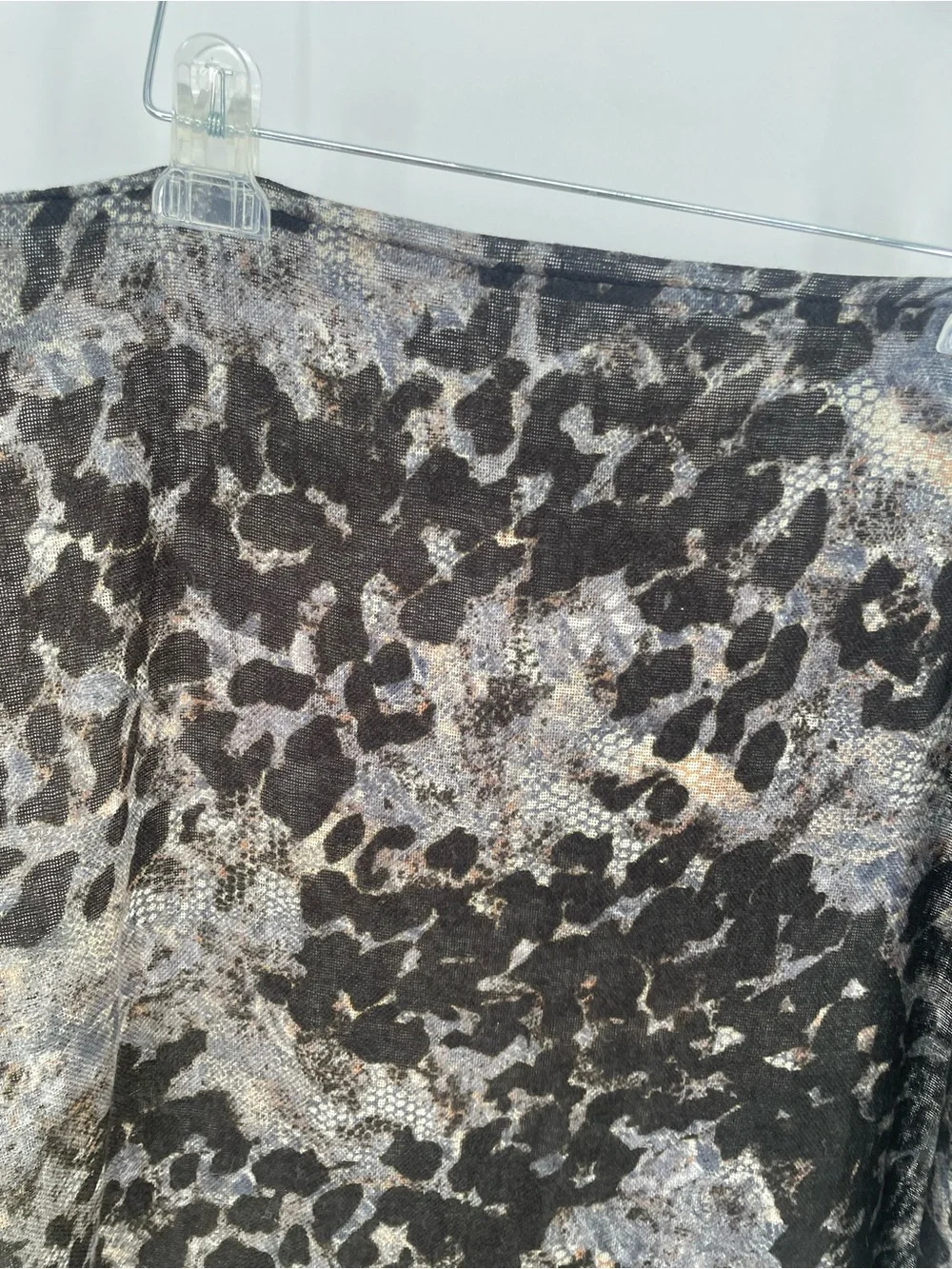 Animal Print Gray Brown Silence + Noise Soft Oversized Tube Scarf Circle Scarf
